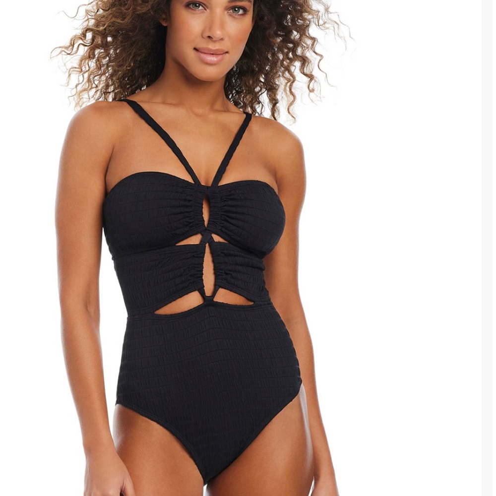 Bar III black one piece bathing suit NWT